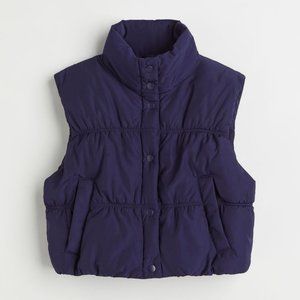 NWT H&M Cop Puffer Vest - Dark Navy Blue - XL Women's